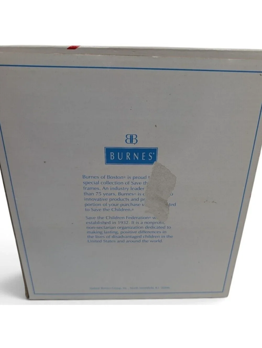 Vintage 1994 Burnes Save the Children International Photo Frame 3.5x5 Box